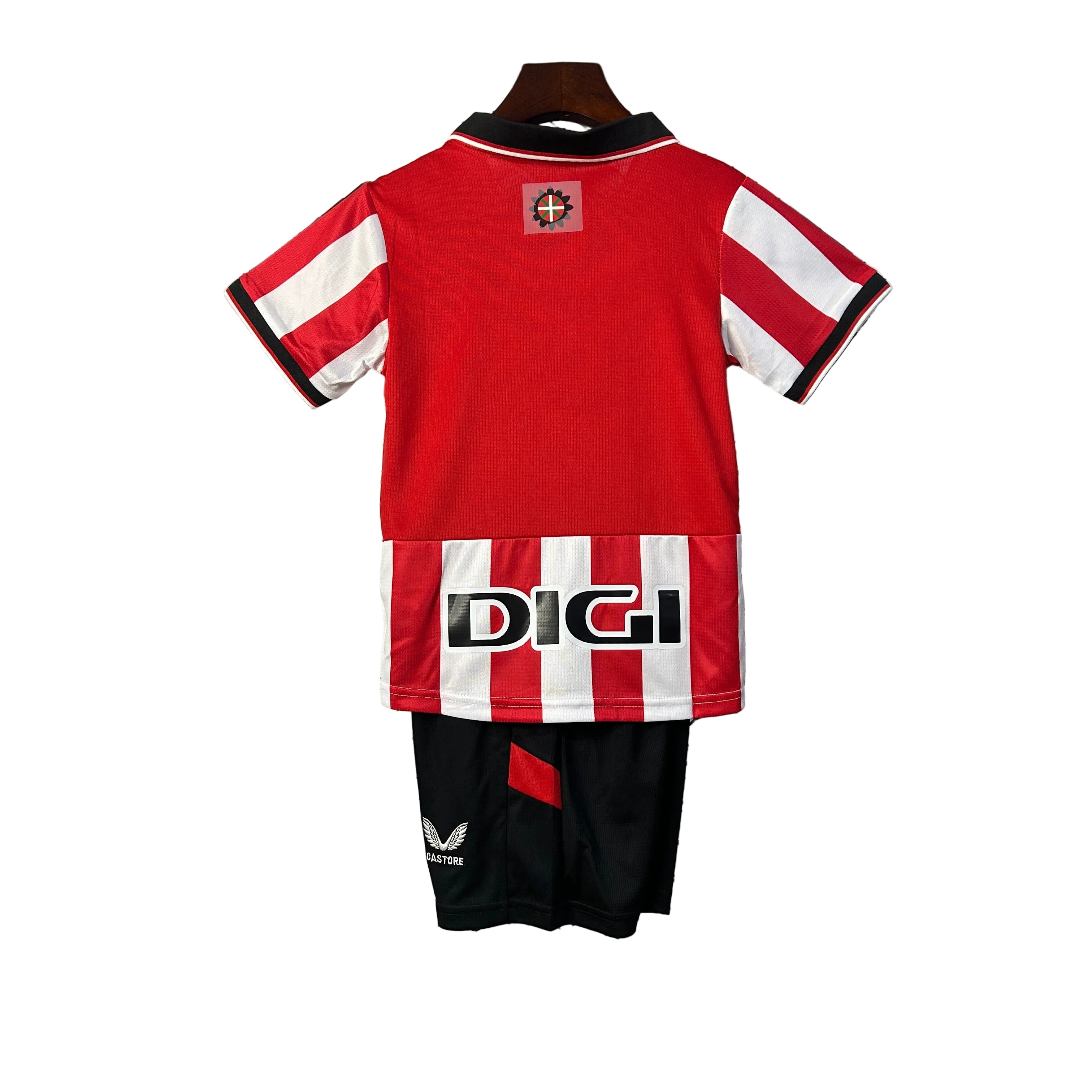KIT INFANTIL DO ATLETIC BILBAO 25/26 VERMELHO E BRANCO